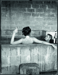 12. Steve McQueen and his wife, Neile Adams, in sulphur bath